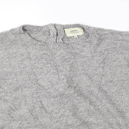 Womens UK Size M Papaya Grey Full Zip Jumper