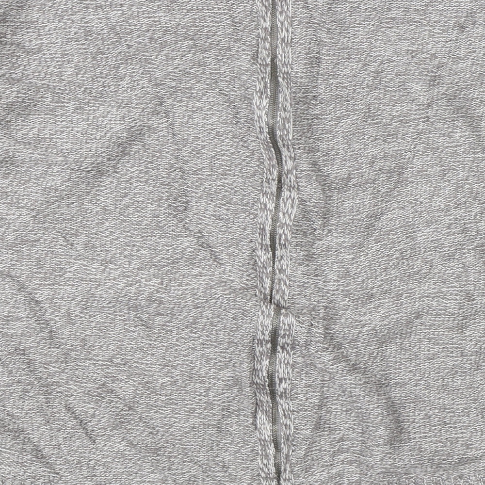 Womens UK Size M Papaya Grey Full Zip Jumper