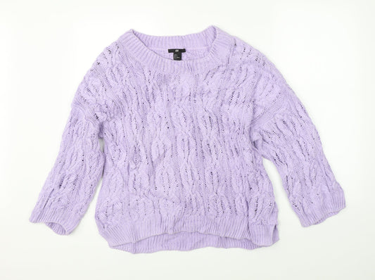 Womens UK Size M H&M Pink Pullover Jumper