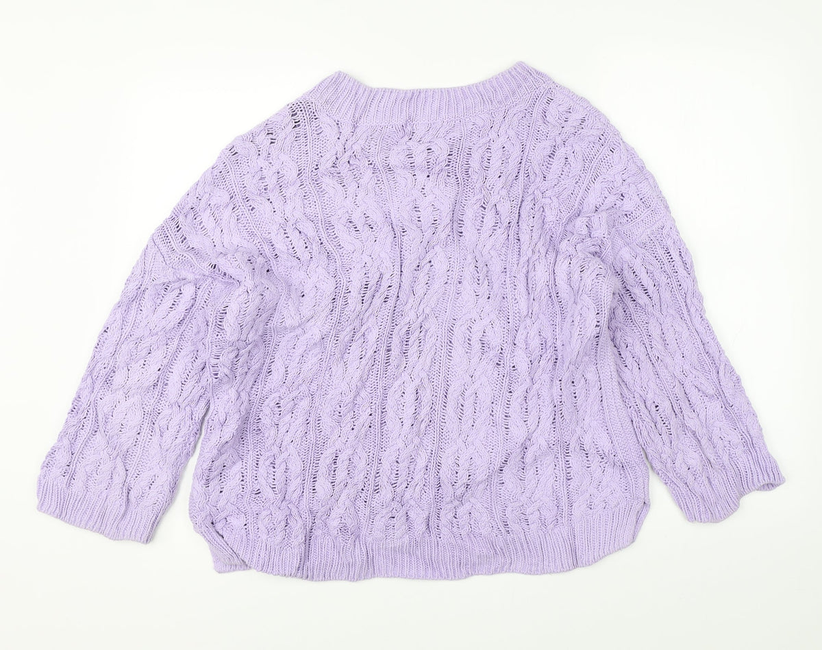 Womens UK Size M H&M Pink Pullover Jumper