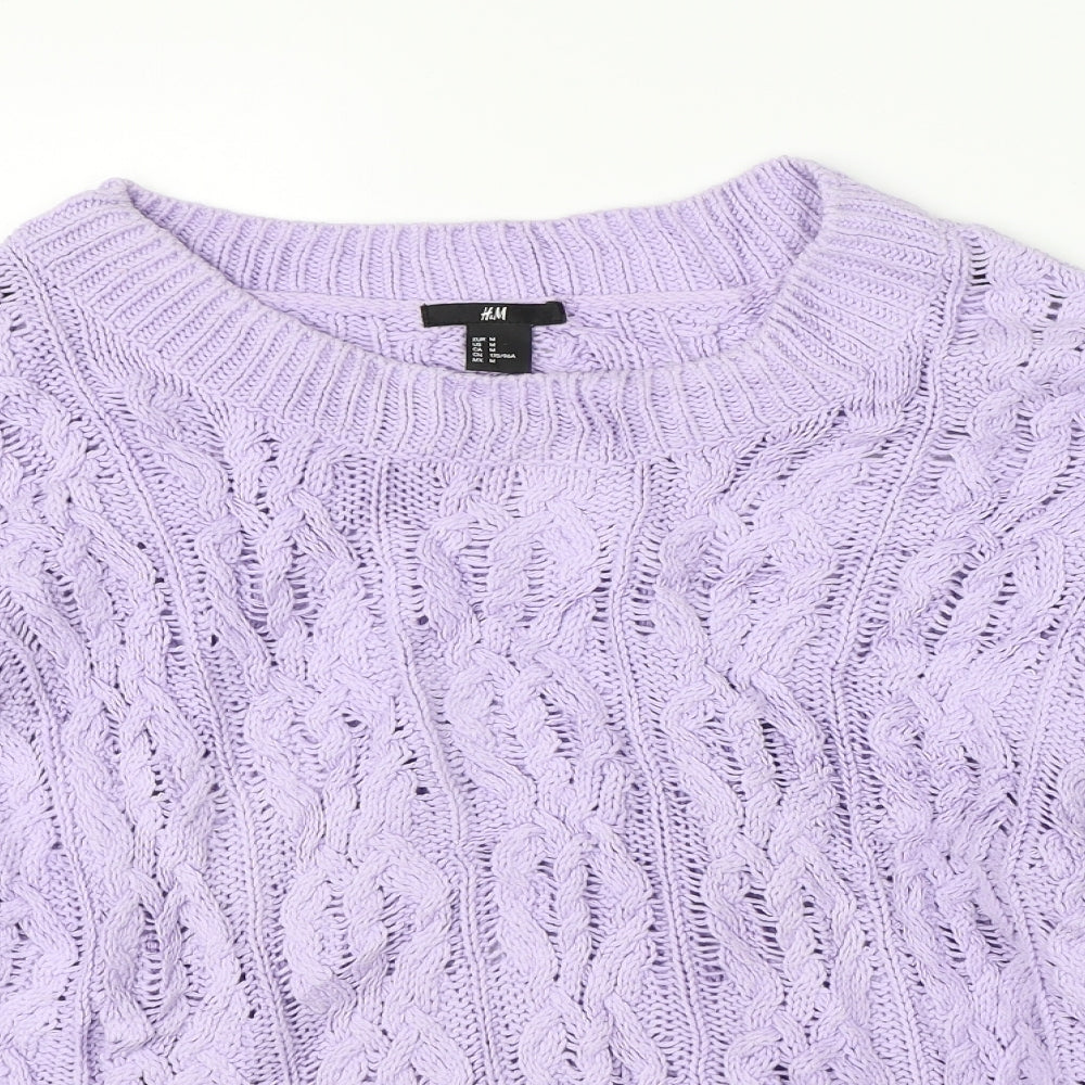 Womens UK Size M H&M Pink Pullover Jumper