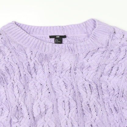 Womens UK Size M H&M Pink Pullover Jumper