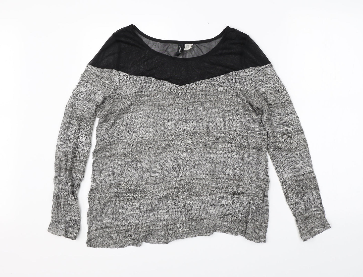 Womens UK Size M Divided Grey Pullover Jumper