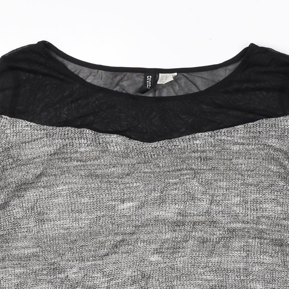 Womens UK Size M Divided Grey Pullover Jumper