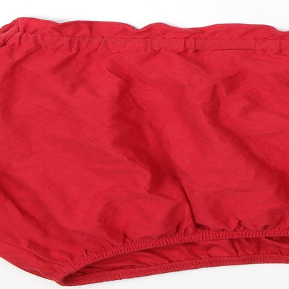 Womens UK Size 8 Topshop Red Basic Blouse