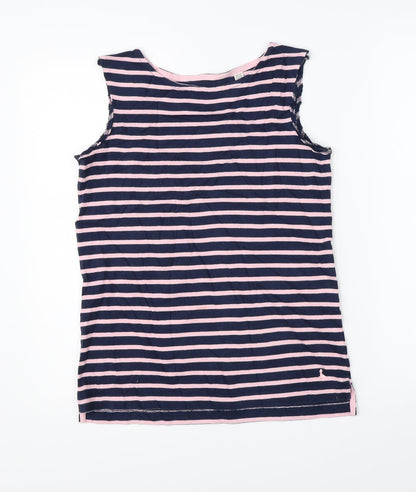 Jack Wills Womens Blue Striped  Basic Tank Size 6