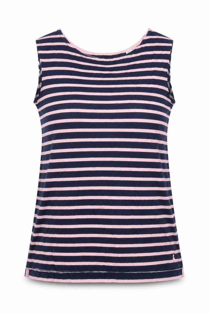 Jack Wills Womens Blue Striped  Basic Tank Size 6
