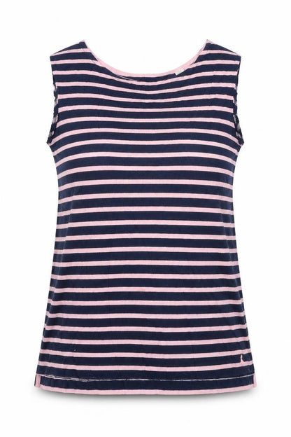 Jack Wills Womens Blue Striped  Basic Tank Size 6