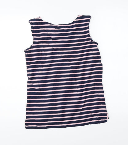 Jack Wills Womens Blue Striped  Basic Tank Size 6