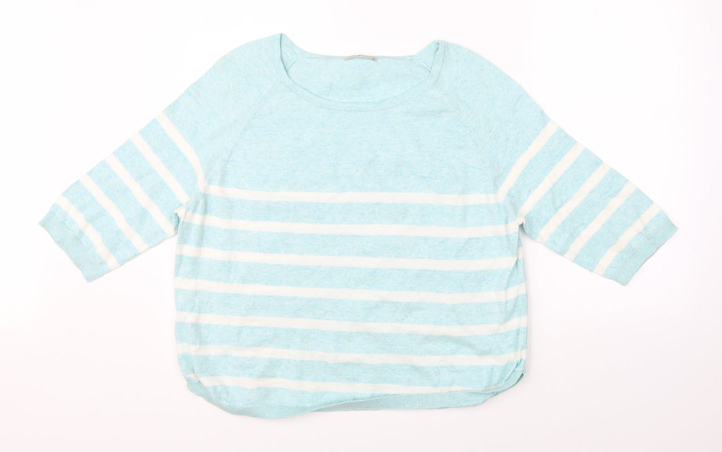 TU Womens Green Striped  Pullover Jumper Size 18