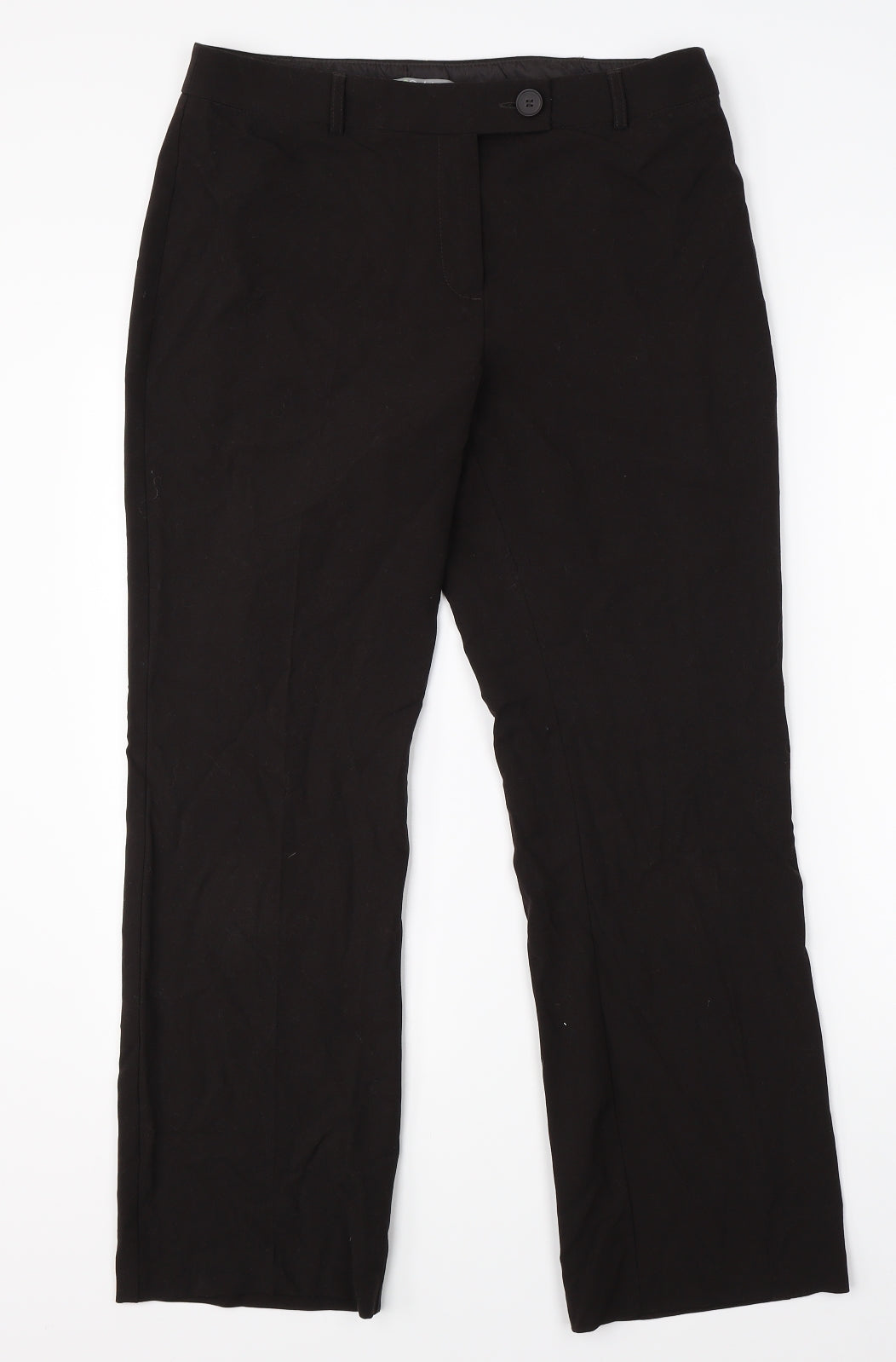 Womens UK Size 12 M&S Regular Fit Dress Pants Brown Trousers