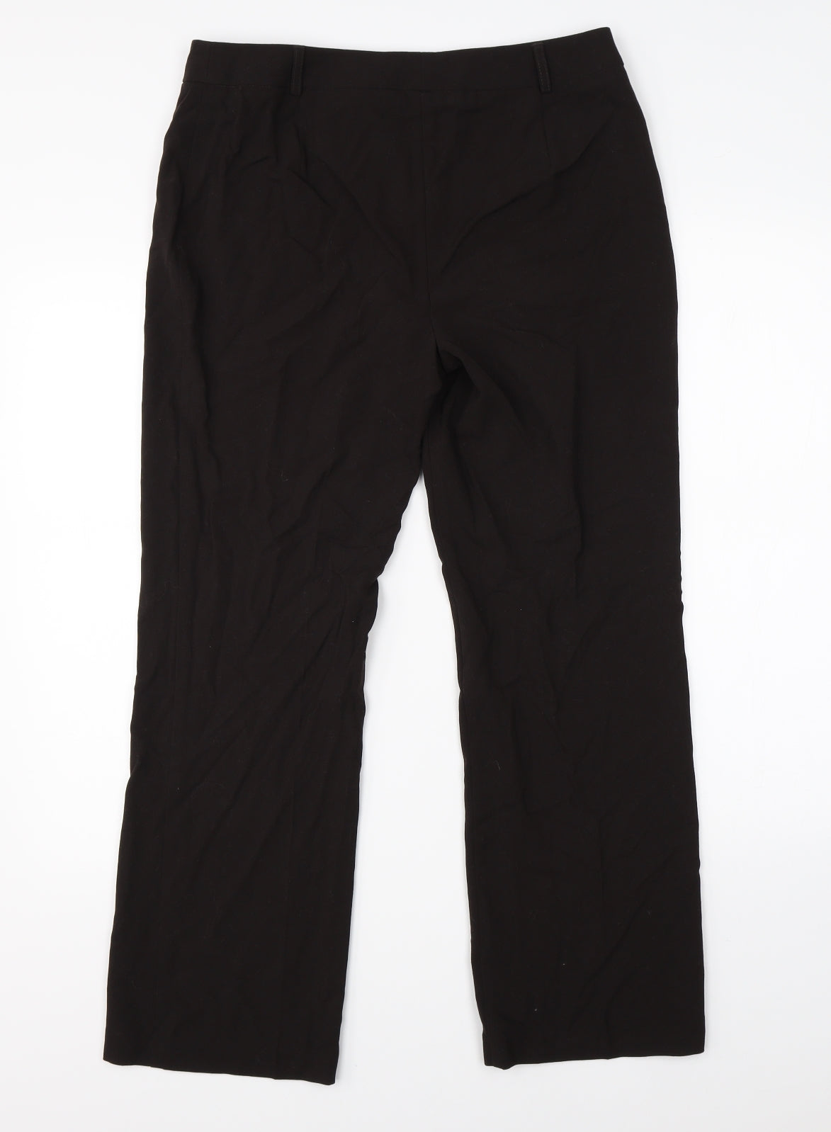 Womens UK Size 12 M&S Regular Fit Dress Pants Brown Trousers