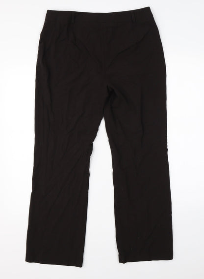 Womens UK Size 12 M&S Regular Fit Dress Pants Brown Trousers