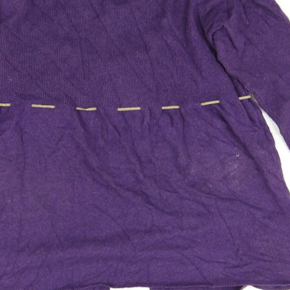 Fish and Cash Womens Purple   Pullover Jumper Size L