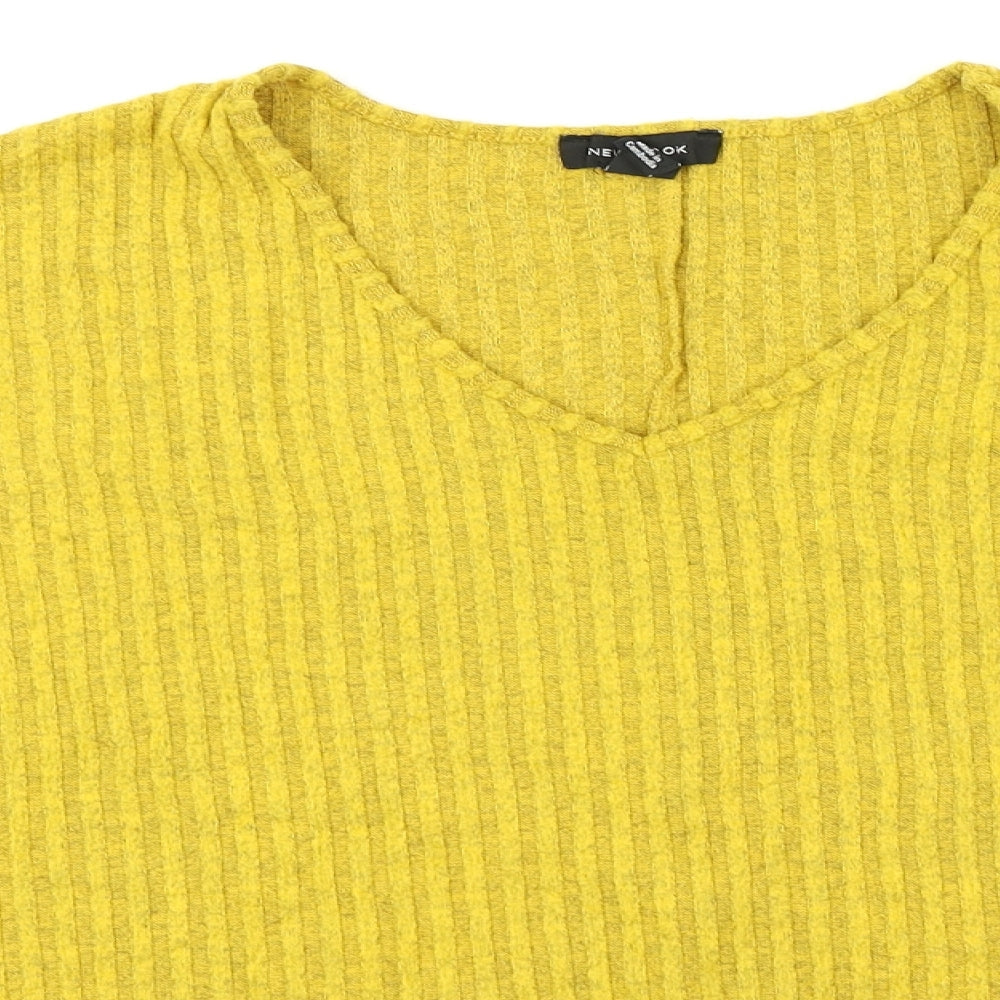 Womens UK Size M new look Yellow Pullover Jumper