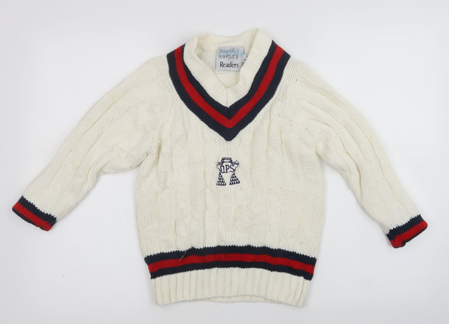 READERS Boys White   Pullover Jumper
