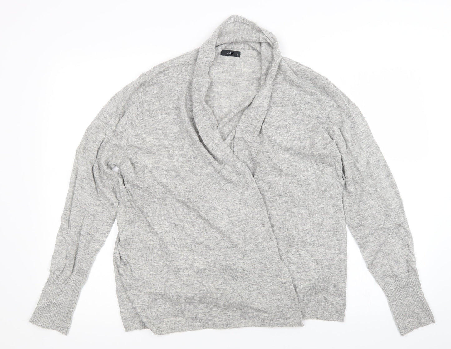 Womens UK Size 14 M&Co Grey Cardigan Jumper