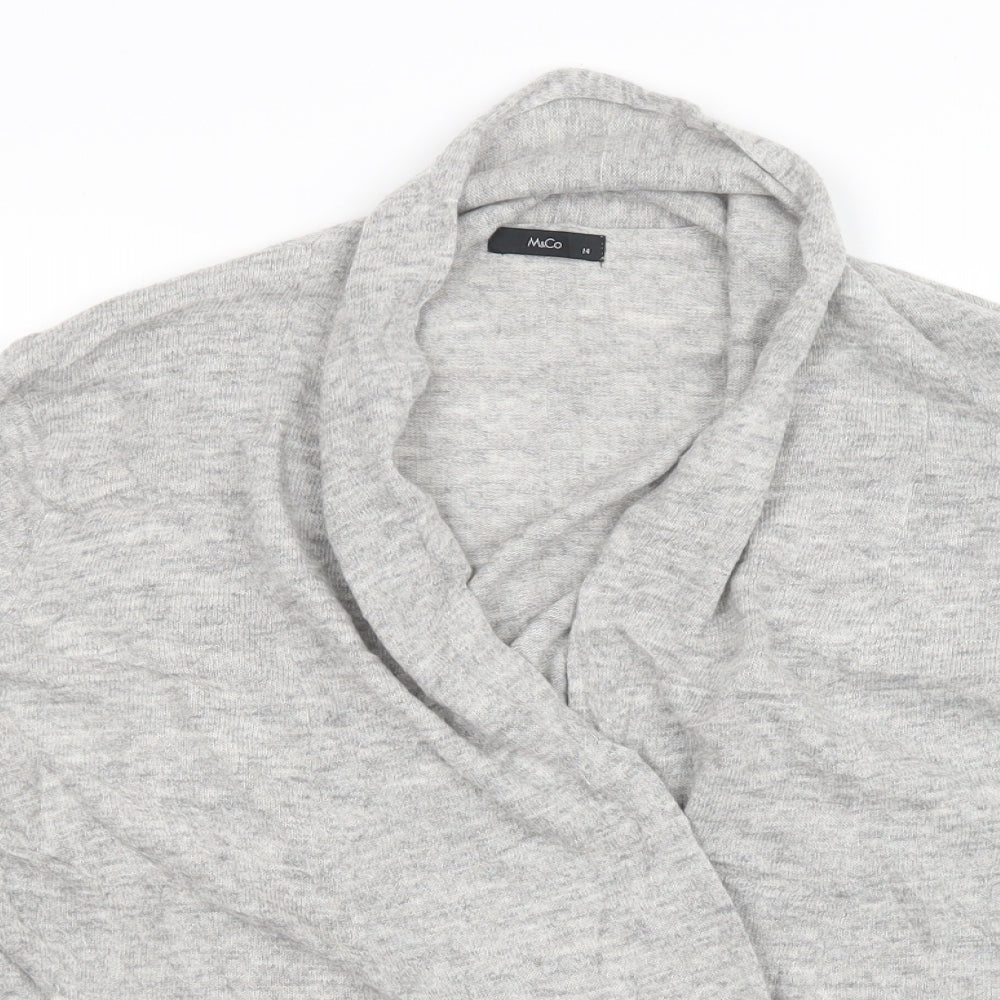Womens UK Size 14 M&Co Grey Cardigan Jumper