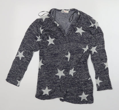 H&M Girls Blue   Cardigan Jumper Size 14 Years