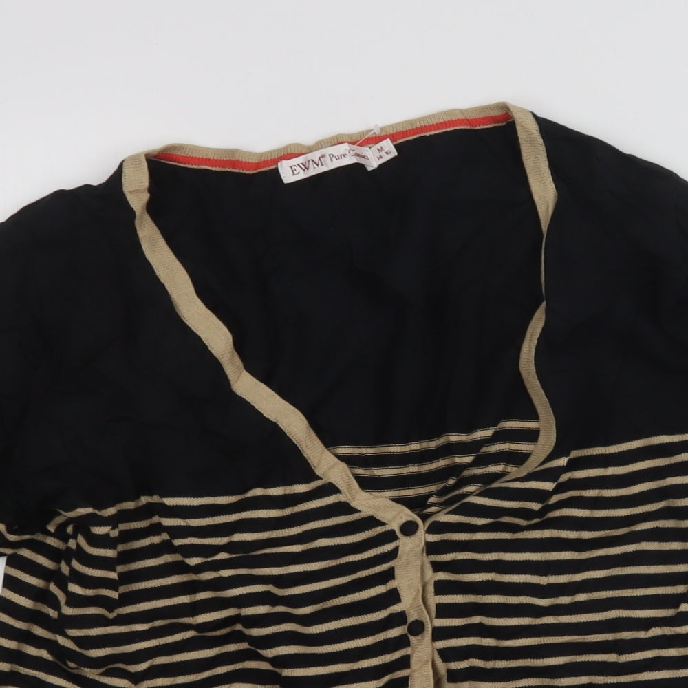 EWM Womens Multicoloured Striped  Cardigan Jumper Size M