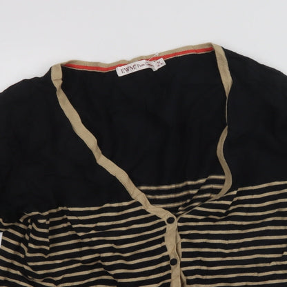 EWM Womens Multicoloured Striped  Cardigan Jumper Size M