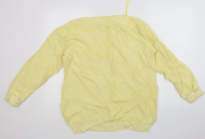 Womens UK Size M M&S Yellow Pullover Jumper