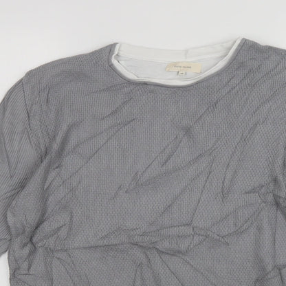 Womens UK Size M River Island Grey Pullover Jumper