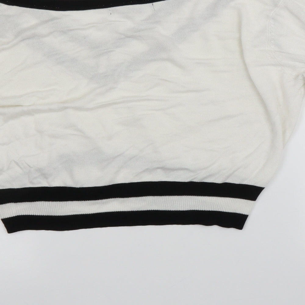 FOREVER 21 Womens White   Pullover Jumper Size M