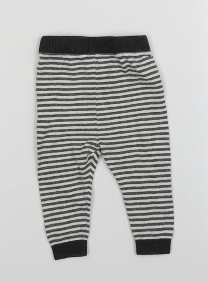 Billie Girls Multicoloured Striped  Sweatpants Trousers Size 3-6 Months