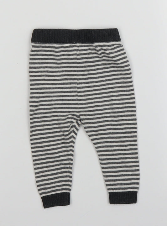 Billie Girls Multicoloured Striped  Sweatpants Trousers Size 3-6 Months