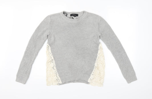 FOREVER 21 Womens Grey Floral  Pullover Jumper Size S