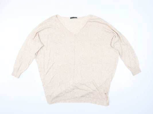 Womens UK Size L Atmosphere Beige Pullover Jumper