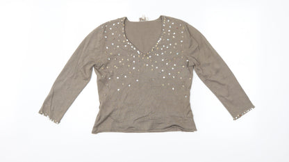 CC Womens Brown   Pullover Jumper Size M