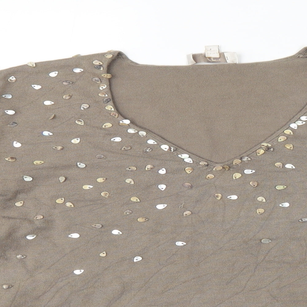CC Womens Brown   Pullover Jumper Size M