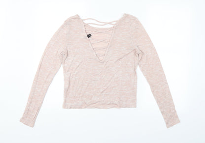 Womens UK Size M H&M Pink Pullover Jumper