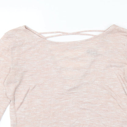 Womens UK Size M H&M Pink Pullover Jumper