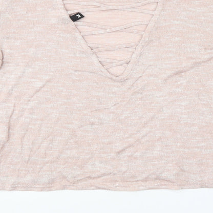Womens UK Size M H&M Pink Pullover Jumper