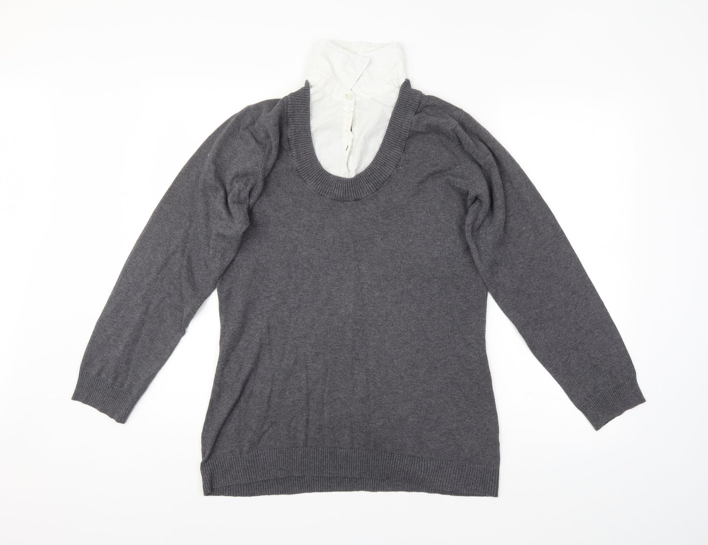Womens UK Size 16 Papaya Grey Pullover Jumper