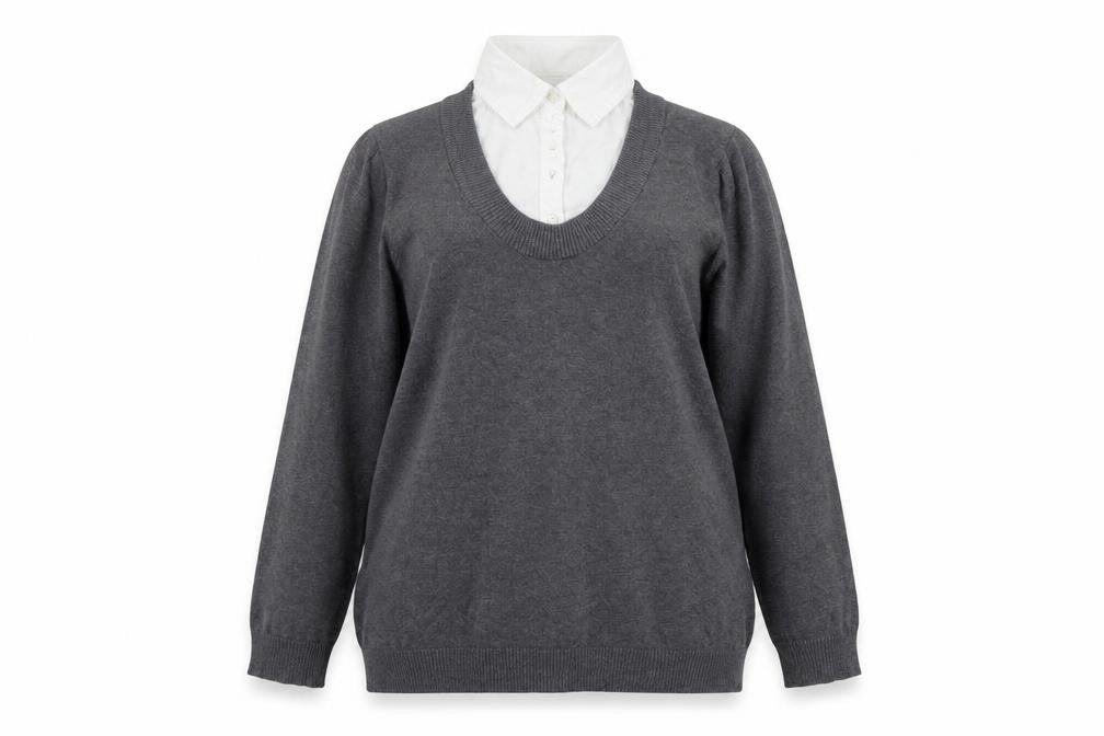 Womens UK Size 16 Papaya Grey Pullover Jumper