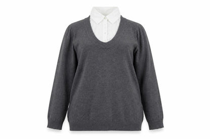 Womens UK Size 16 Papaya Grey Pullover Jumper