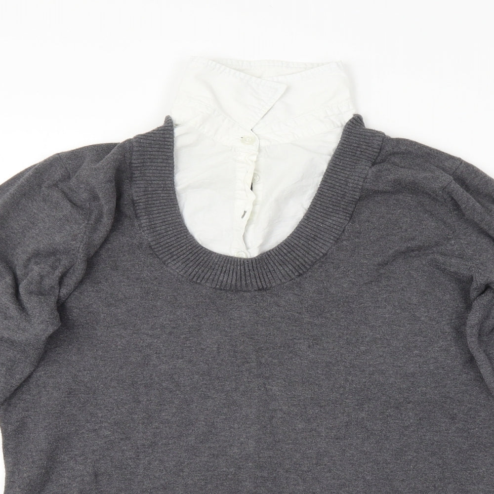 Womens UK Size 16 Papaya Grey Pullover Jumper