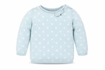 H&M Baby Blue Spotted  Pullover Jumper Size 6-9 Months