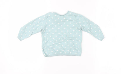 H&M Baby Blue Spotted  Pullover Jumper Size 6-9 Months