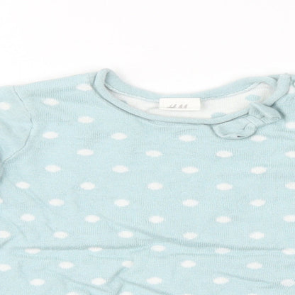 H&M Baby Blue Spotted  Pullover Jumper Size 6-9 Months