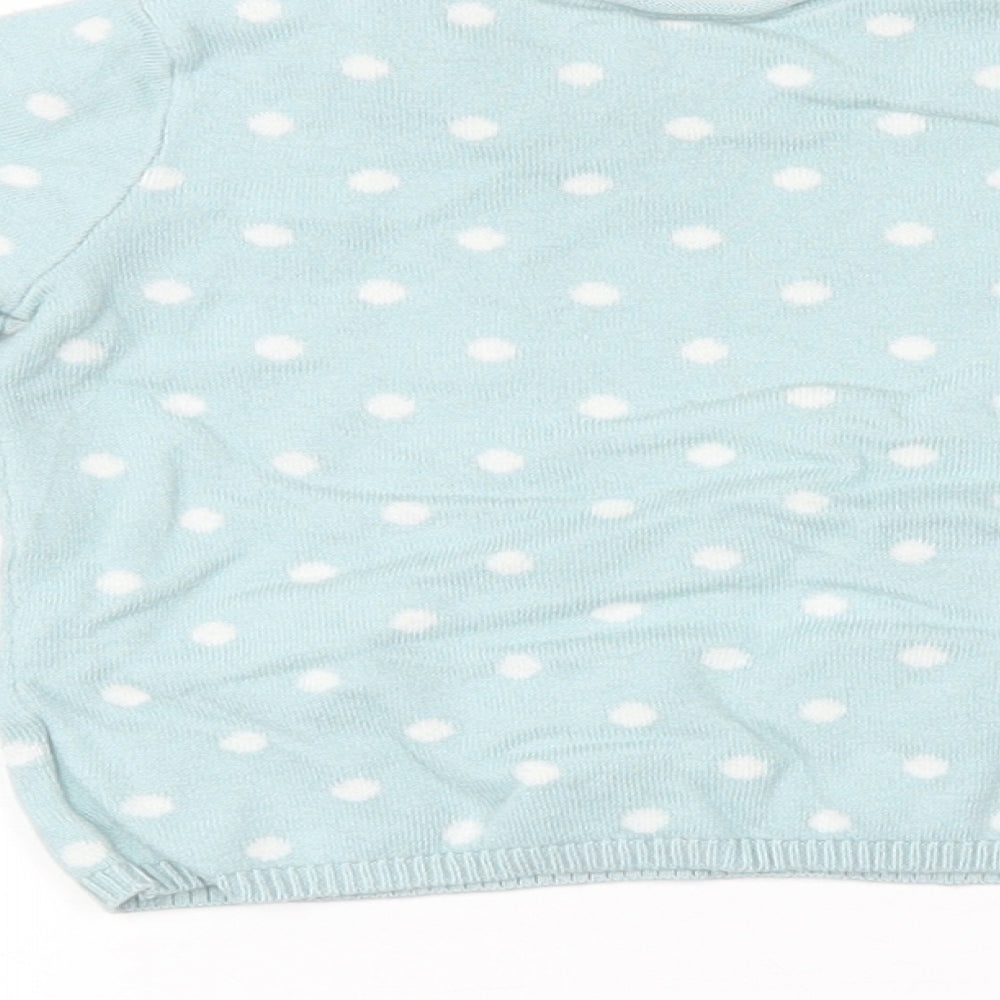 H&M Baby Blue Spotted  Pullover Jumper Size 6-9 Months