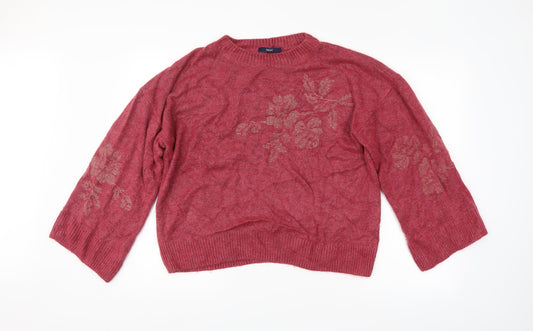 Womens UK Size 16 NEXT Red Pullover Jumper