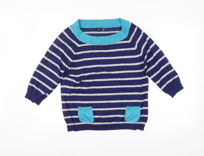 Womens UK Size 18 M&Co. Blue Pullover Jumper