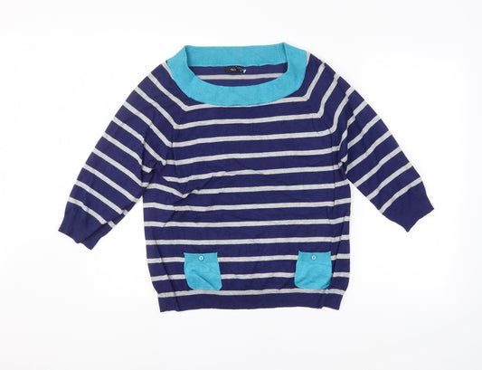 Womens UK Size 18 M&Co. Blue Pullover Jumper