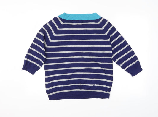 Womens UK Size 18 M&Co. Blue Pullover Jumper
