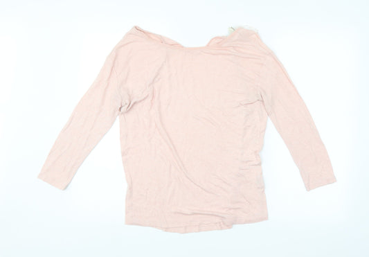 Womens UK Size L Springfield Pink Basic T-Shirt